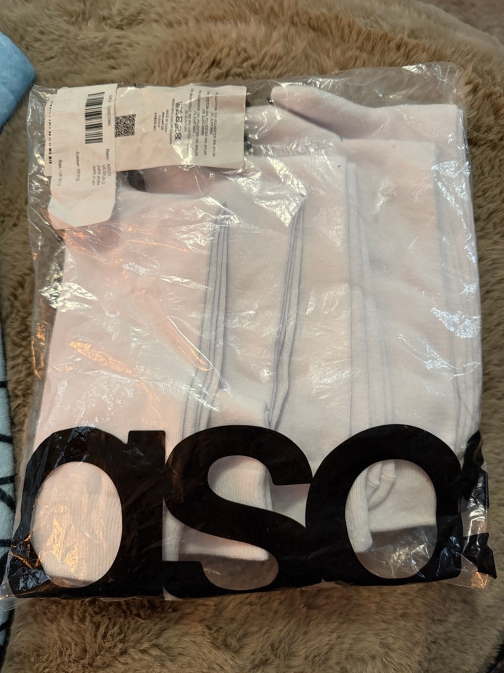 White Crew Socks Pack - Visible 'asos' Logo